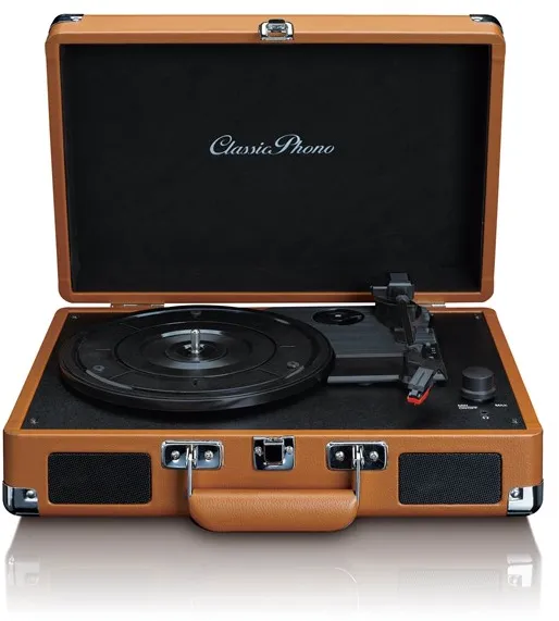 Lenco PHONO TT-10BN - Koffertplatespiller med høyttalere - Brun - Platespiller Brun