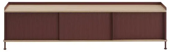 Muuto Enfold Sidebord 186x45 Eik/Deep Red